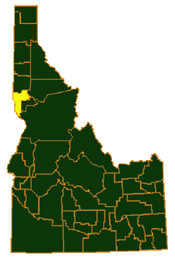 State of Idaho (Nez Perce County in yellow)
